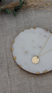 Personalised Hammered 9ct Gold Necklace
