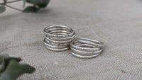 Textured Silver Stacking Ring