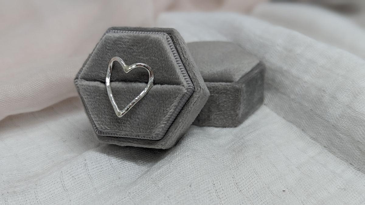 Sterling Silver Open Heart Ring
