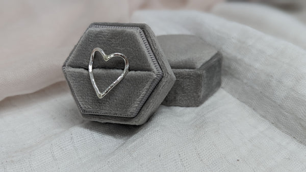 Sterling Silver Open Heart Ring