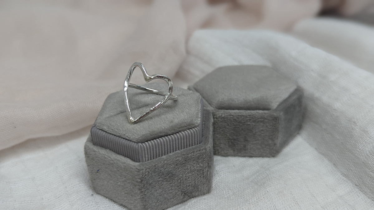 Sterling Silver Open Heart Ring