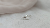 Sterling Silver Wide Huggie Hoop Earrings