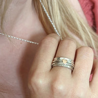 Personalised Heart Spinner Ring