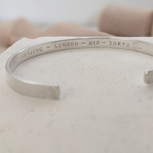 Load image into Gallery viewer, Silver Secret Message Cuff Bracelet