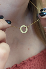 Load image into Gallery viewer, Personalised 14ct Gold Circle Necklace