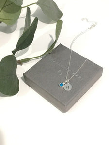 Personalised Initial Birthstone Necklace