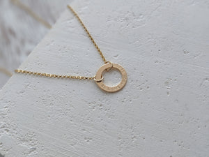 Personalised 14ct Gold Circle Necklace