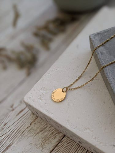 Personalised 14ct Gold Filled Disc Necklace