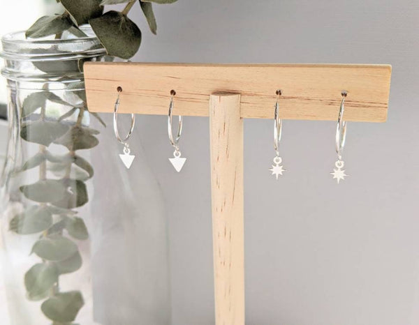 Celestial Star Hoop Earrings
