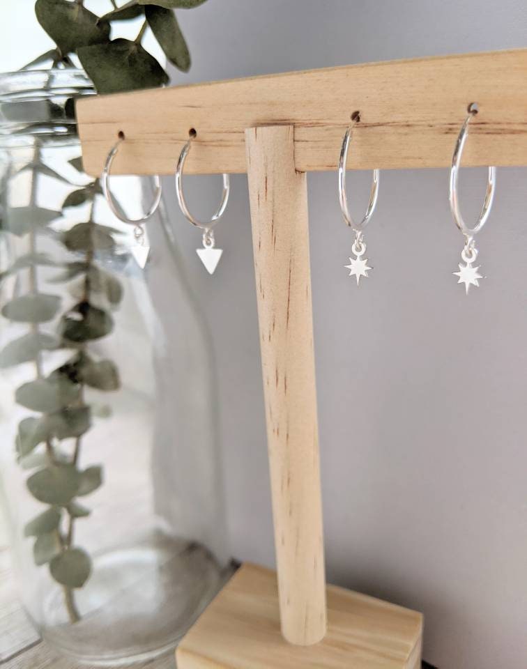 Celestial Star Hoop Earrings