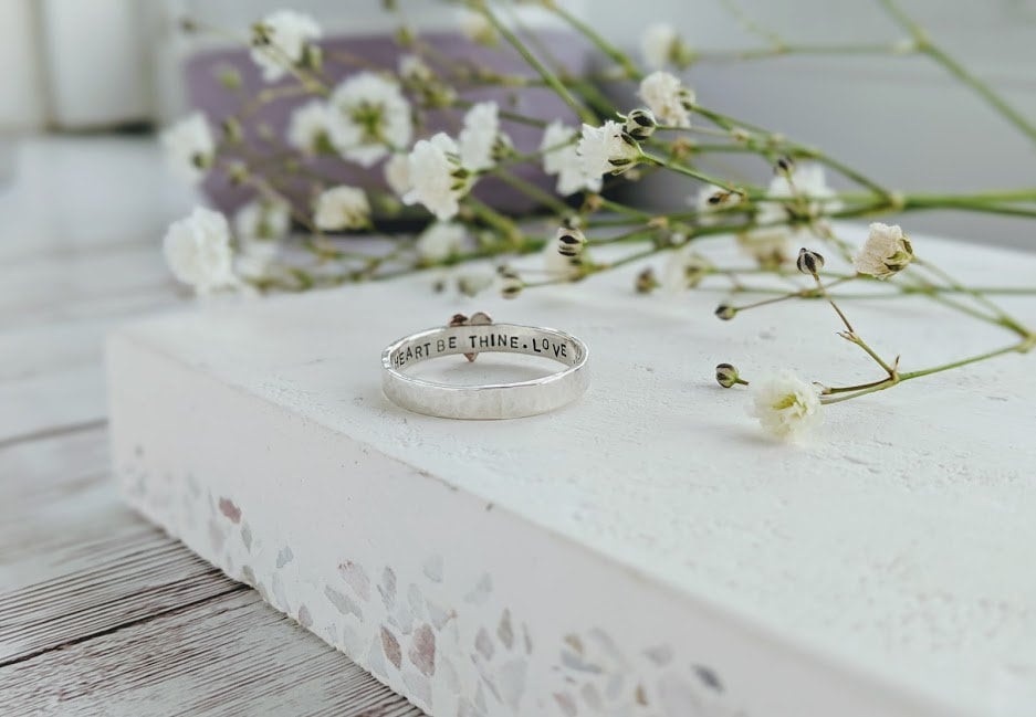 Secret Message Heart Ring