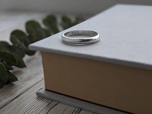 3mm Sterling Silver D Shape Ring
