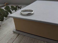 3mm Sterling Silver D Shape Ring
