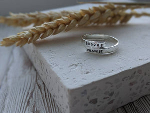 Silver Personalised Wrap Ring