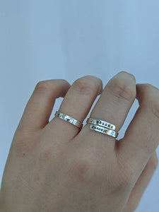 Silver Personalised Wrap Ring