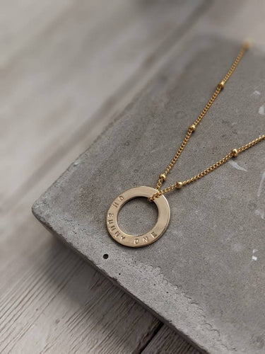 Personalised 14ct Gold Filled Circle Necklace