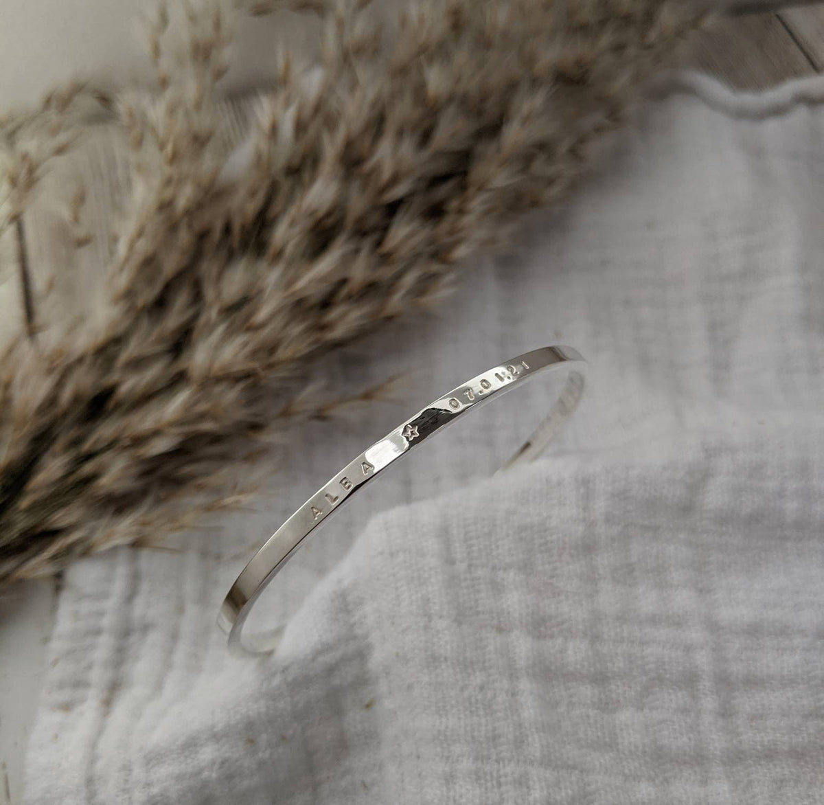 Personalised Silver Bangle