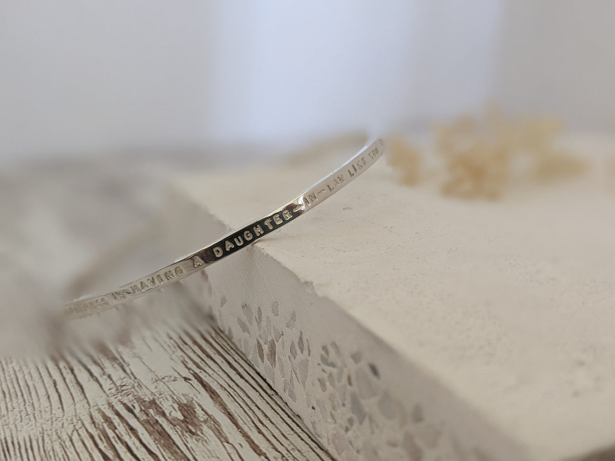 Personalised Silver Bangle