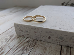 Personalised 9ct Gold D Shape Ring
