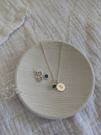 Personalised Initial Birthstone Necklace